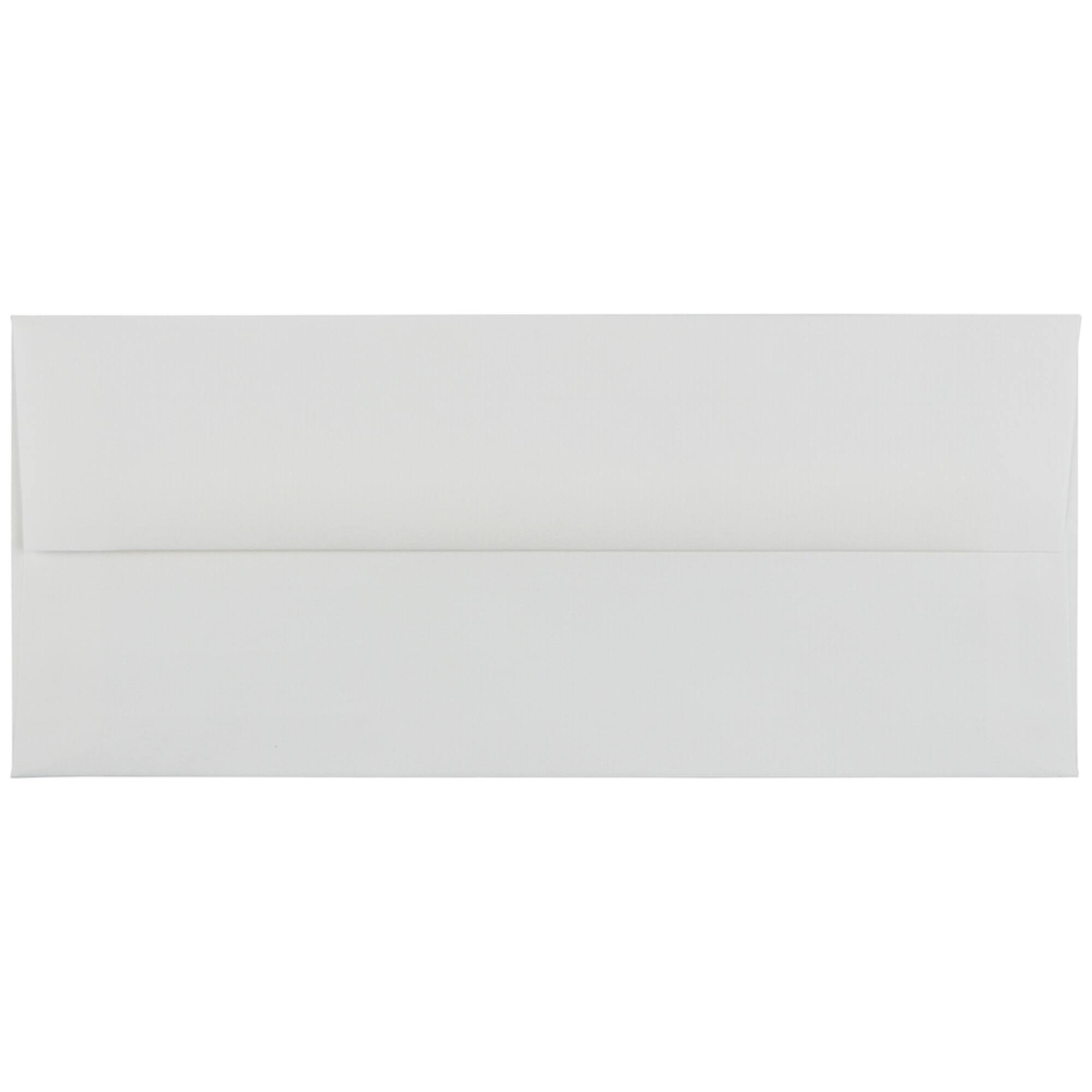 JAM Paper 4.12" x 9.5" Bright White Laid Strathmore Business Envelopes, 50ct.